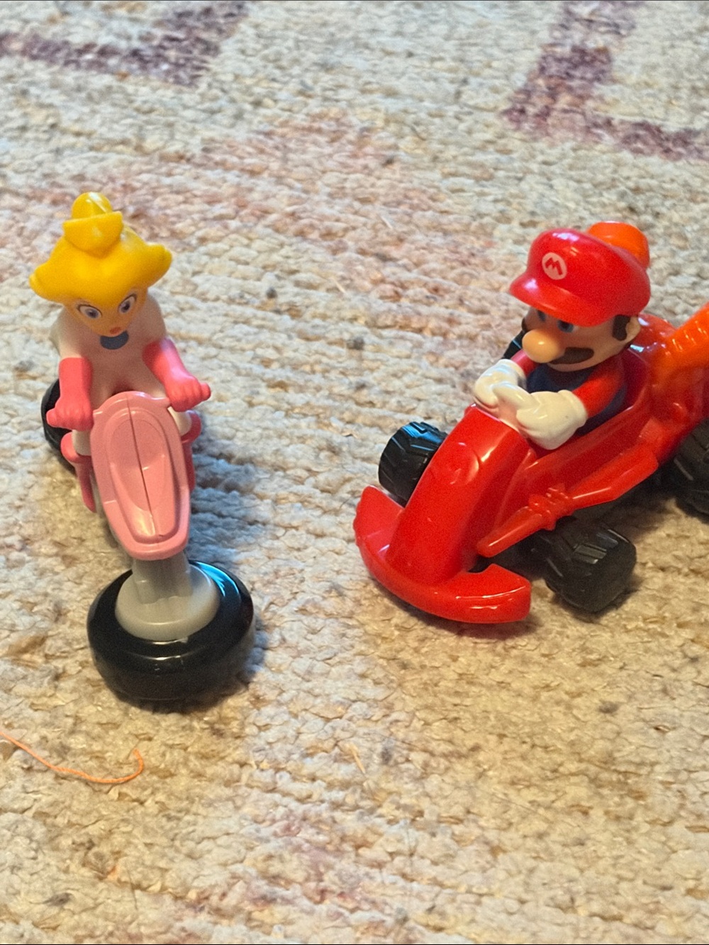 Nintendo Mario & Princess Peach Mario Kart & Motorcycle set McDonalds Toys
